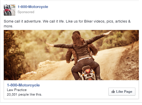 facebook ads motorcycle attorneys